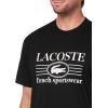 imageLacoste Mens Crew Neck Short Sleeve Classic Fit Branding TShirtBlack