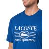 imageLacoste Mens Crew Neck Short Sleeve Classic Fit Branding TShirtFrance Blue