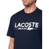 imageLacoste Mens Crew Neck Short Sleeve Classic Fit Branding TShirtNavy Blue