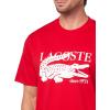 imageLacoste Mens Crew Neck Short Sleeve Classic Fit Branding TShirtRed