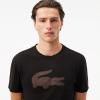 imageLacoste Mens Ultra Dry XXL Logo Sport TShirtBlackExpresso