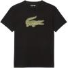 imageLacoste Mens Ultra Dry XXL Logo Sport TShirtBlackKhaki