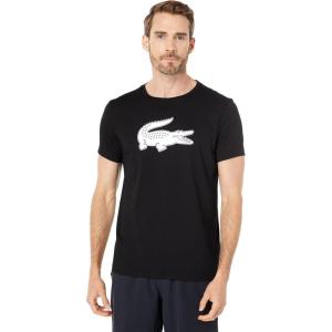 imageLacoste Mens Ultra Dry XXL Logo Sport TShirtBlack  White