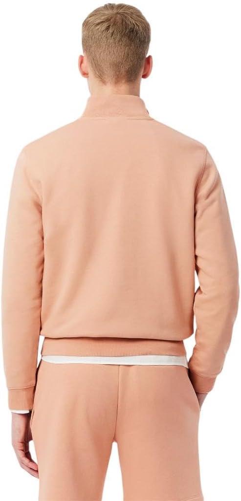 imageLacoste Mens Core Collection Regular Fit Classic Zip Up Mock Neck SweatshirtLatte