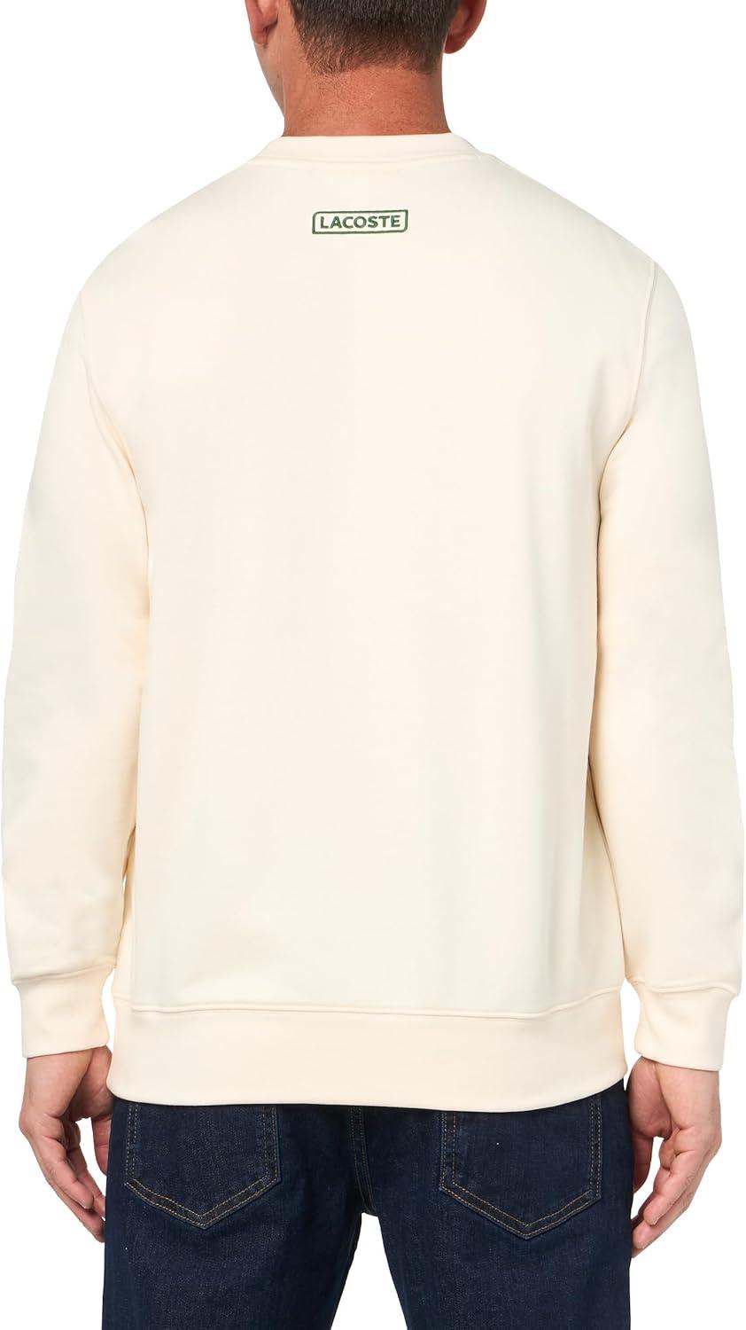 imageLacoste Mens Crew Neck Graphic SweatshirtOffwhite