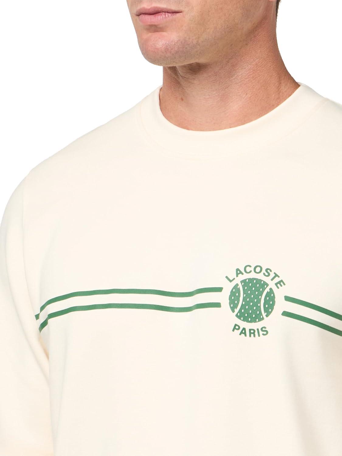 imageLacoste Mens Crew Neck Graphic SweatshirtOffwhite