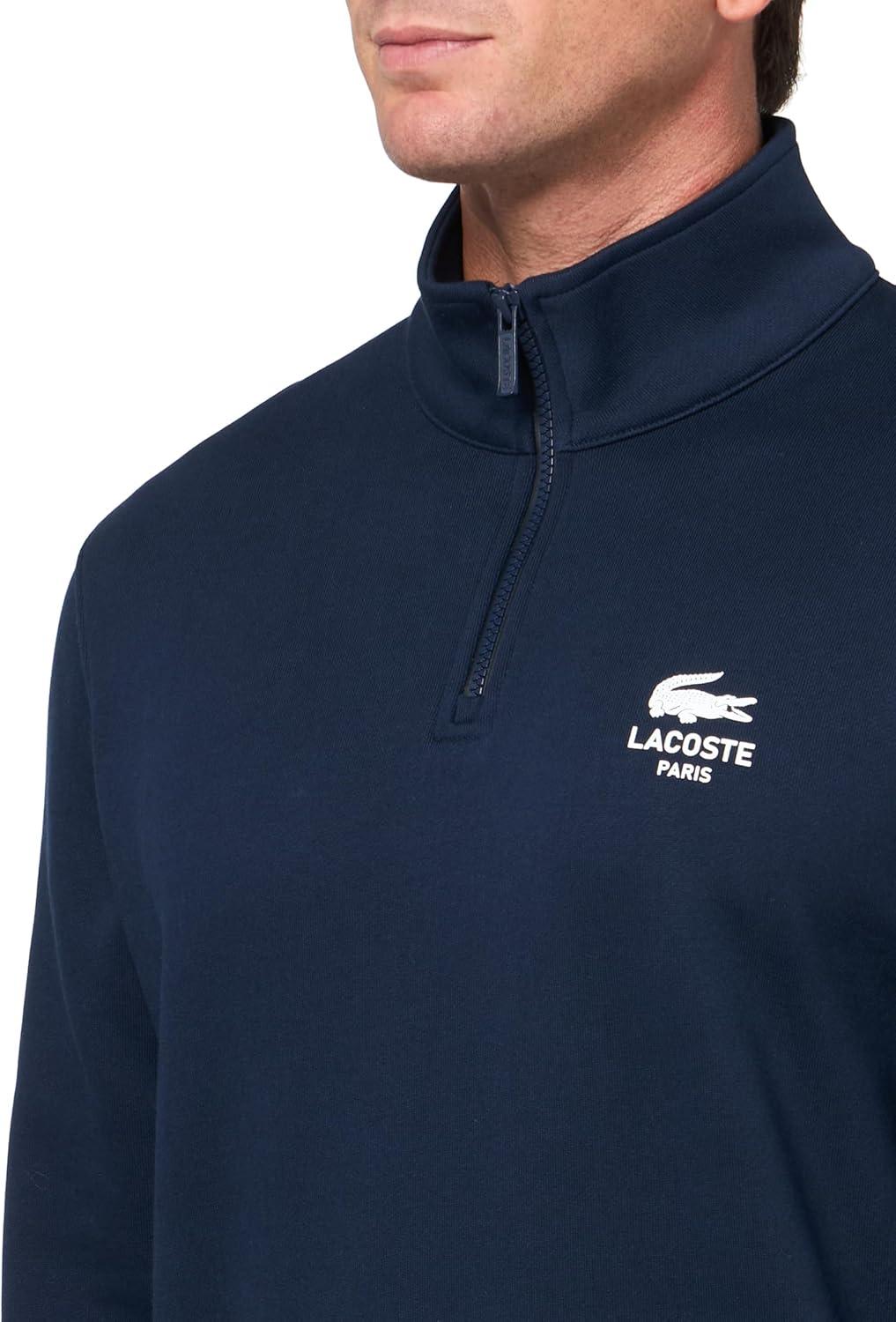 imageLacoste Mens High Neck Zipped SweatshirtNavy Blue