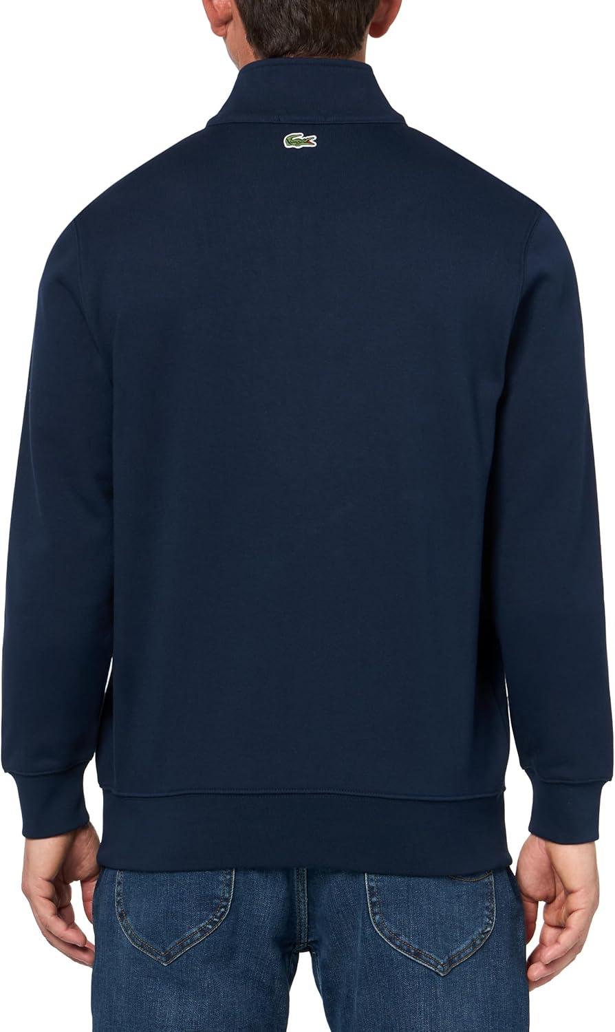 imageLacoste Mens High Neck Zipped SweatshirtNavy Blue