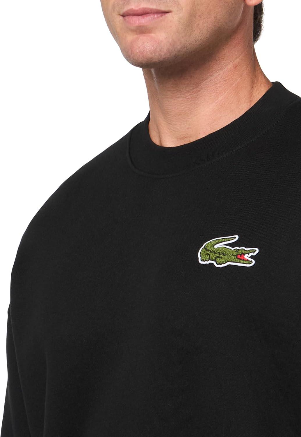 imageLacoste Mens Loose Fit Badge SweatshirtBlack