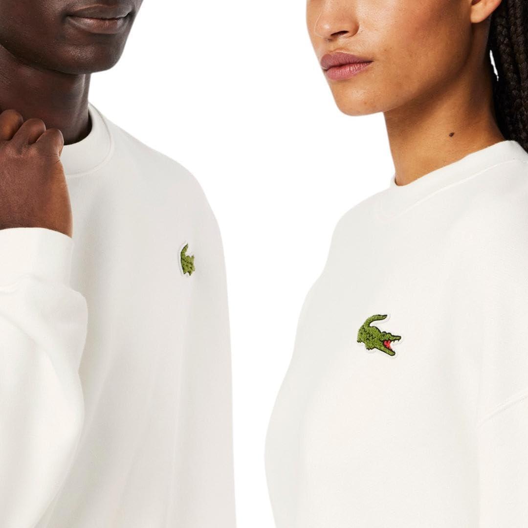 imageLacoste Mens Loose Fit Badge SweatshirtWhite