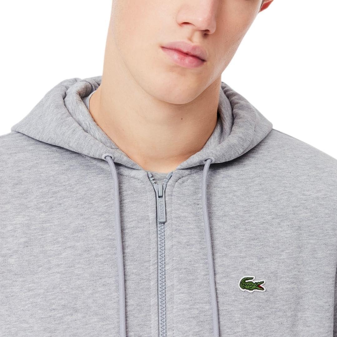 imageLacoste Mens Ls Solid Full ZipArgent Chine