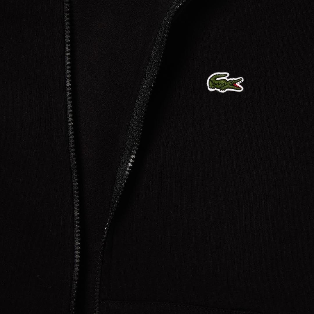 imageLacoste Mens Ls Solid Full ZipNoir