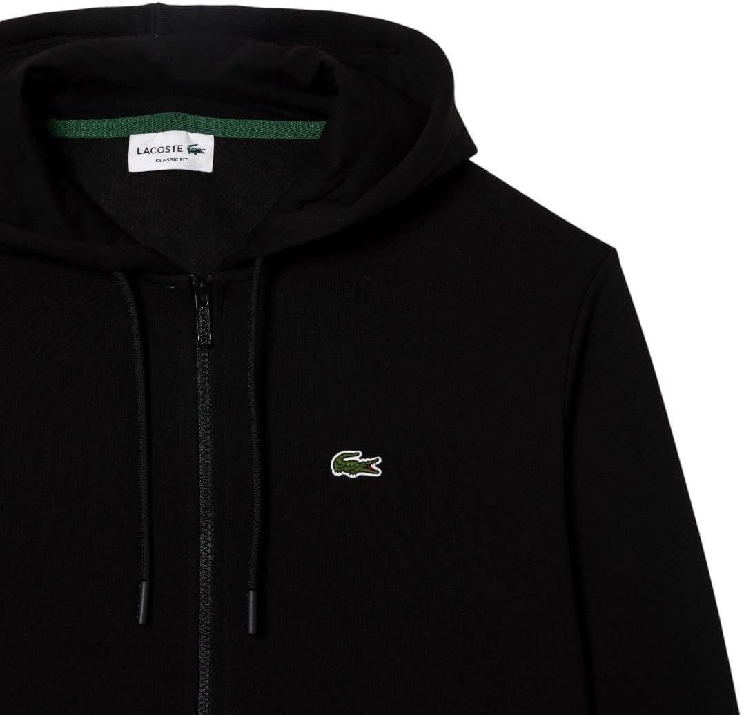 imageLacoste Mens Ls Solid Full ZipNoir