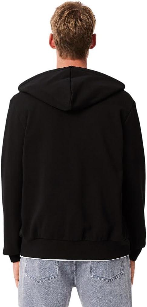 imageLacoste Mens Ls Solid Full ZipNoir