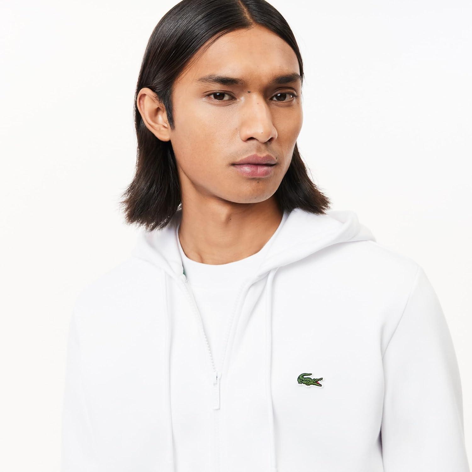 imageLacoste Mens Ls Solid Full ZipWhite