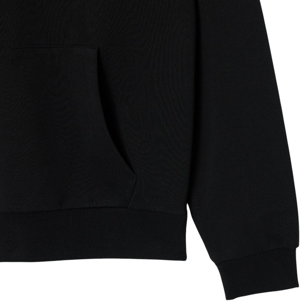 imageLacoste Mens NonBrushed Fleece HoodieBlack