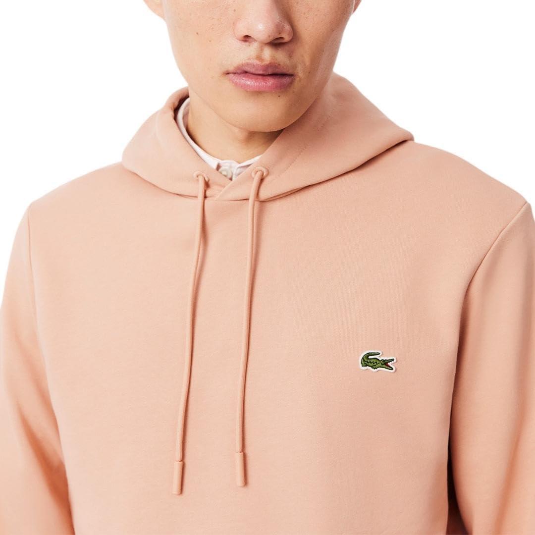 imageLacoste Mens NonBrushed Fleece HoodieLatte