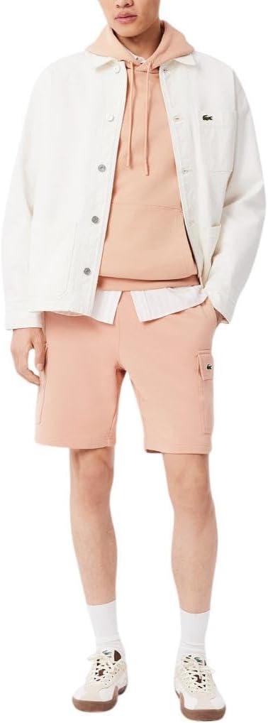 imageLacoste Mens NonBrushed Fleece HoodieLatte