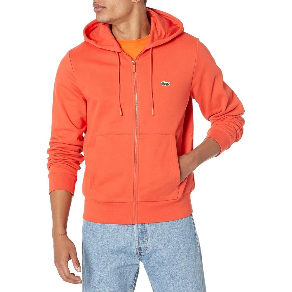 imageLacoste Mens Kangaroo Pocket ColorBlock SweatshirtWatermelon