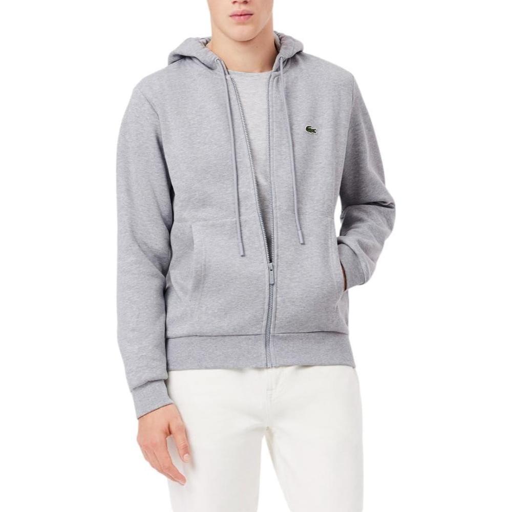 imageLacoste Mens Ls Solid Full ZipArgent Chine