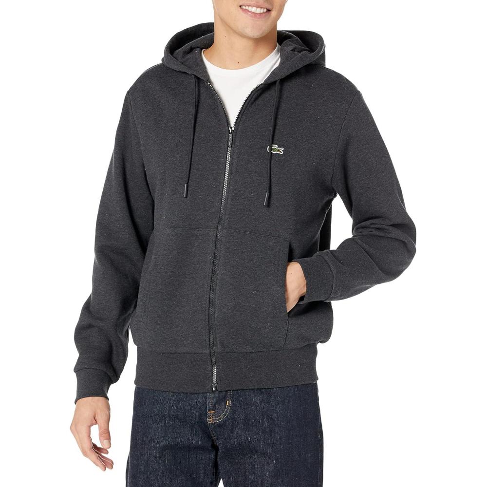 imageLacoste Mens Ls Solid Full ZipFoudre Chine