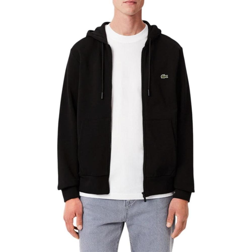 imageLacoste Mens Ls Solid Full ZipNoir