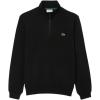 imageLacoste Mens Core Collection Regular Fit Classic Zip Up Mock Neck SweatshirtBlack