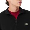 imageLacoste Mens Core Collection Regular Fit Classic Zip Up Mock Neck SweatshirtBlack