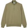 imageLacoste Mens Core Collection Regular Fit Classic Zip Up Mock Neck SweatshirtKhaki