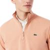 imageLacoste Mens Core Collection Regular Fit Classic Zip Up Mock Neck SweatshirtLatte