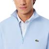 imageLacoste Mens Core Collection Regular Fit Classic Zip Up Mock Neck SweatshirtLight Blue