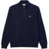 imageLacoste Mens Core Collection Regular Fit Classic Zip Up Mock Neck SweatshirtNavy Blue
