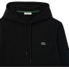 imageLacoste Mens NonBrushed Fleece HoodieBlack