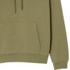 imageLacoste Mens NonBrushed Fleece HoodieKhaki