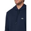 imageLacoste Mens NonBrushed Fleece HoodieNavy Blue