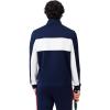 imageLacoste Mens Print Branding Zipped Sport SweatshirtNavy BlueWhiteGrenadine Red