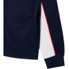 imageLacoste Mens Print Branding Zipped Sport SweatshirtNavy BlueWhiteGrenadine Red