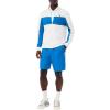 imageLacoste Mens Print Branding Zipped Sport SweatshirtWhiteGipsy BluePlum Yellow