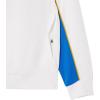 imageLacoste Mens Print Branding Zipped Sport SweatshirtWhiteGipsy BluePlum Yellow