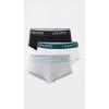 imageLacoste Mens Cotton Stretch Jersey Briefs 3 PackBlackWhiteDove Grey New