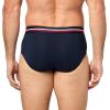 imageLacoste Mens Cotton Stretch Tricolor Waistband Briefs 3PackNavy BlueGreyRed