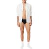 imageLacoste Mens Stretch Cotton Jersey Essentials Briefs 3PackBlack With Black Waistbands New