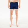 imageLacoste Mens Cotton Stretch Print Animation Trunks 3PackNavy BlueDeep OceanTropical Blue New