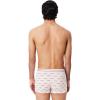 imageLacoste Mens Cotton Stretch Lacoste Diagonal Print Trunks 3PackNavy BlueDog RoseLadybird Red