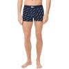 imageLacoste Mens Cotton Stretch Lacoste Diagonal Print Trunks 3PackNavy BlueWhiteDove Grey