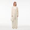 imageLacoste Womens VNeck Wool CardiganWhite