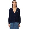 imageLacoste Womens VNeck Wool CardiganNavy Blue