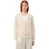 imageLacoste Womens VNeck Wool CardiganWhite