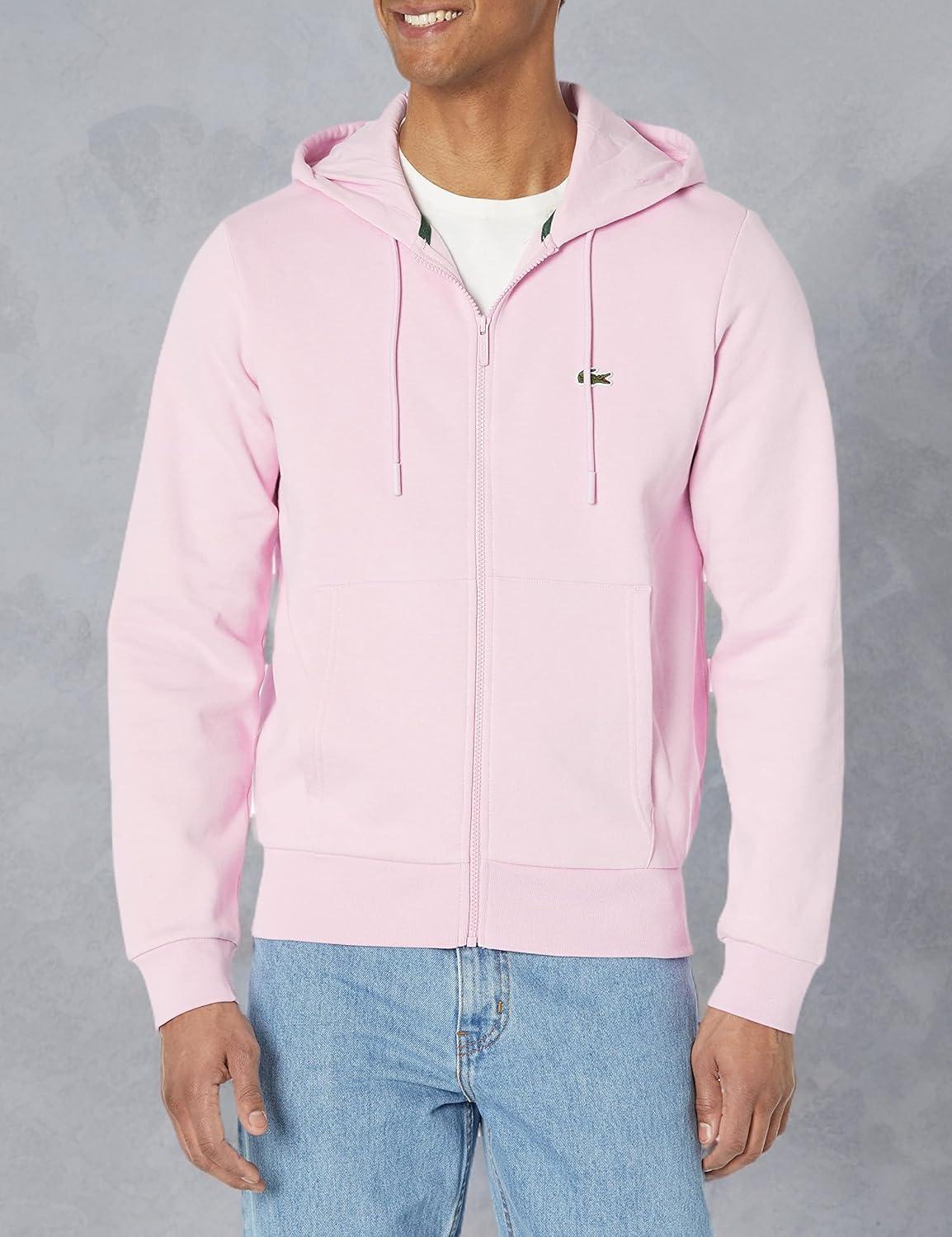 imageLACOSTE Mens Kangaroo Pocket Sweatshirt RedAlbizia