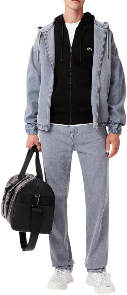 imageLACOSTE Mens Kangaroo Pocket Sweatshirt RedNoir